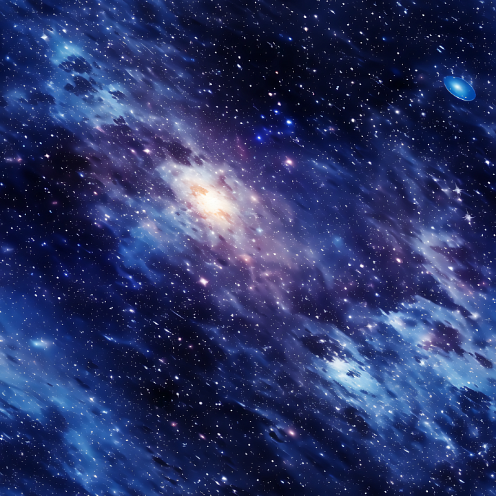Space Featuring Glowing Galactic Clouds and Starfield seamless PBR texture preview