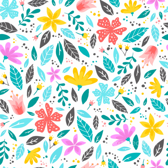 Floral Fabric Texture with Bright Colorful Pattern Floral texture preview