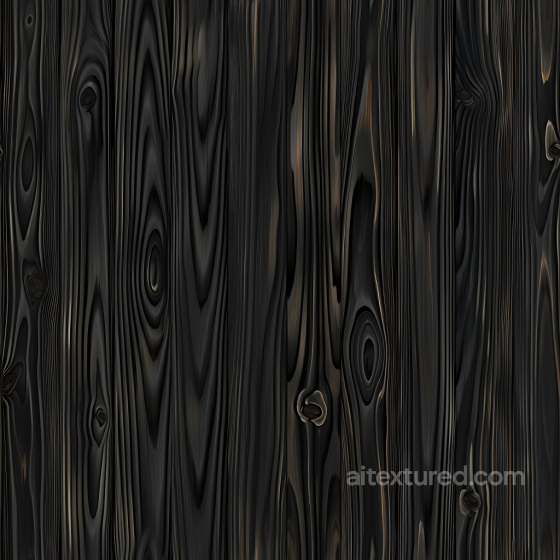 Dark Charred Wood Planks Seamless Texture with Distinct Knots and Grain Wood texture preview