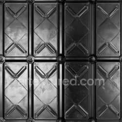 seamless Seamless 3D Black Painted Metal Panel PBR Texture with Industrial Pattern texture 8k free download PBR