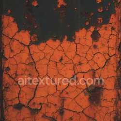 seamless Seamless 3D PBR Cracked Rusty Metal Texture with Orange and Dark Corrosion texture 8k free download PBR