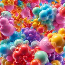 seamless Seamless 3D Inflated Glossy Bubble PBR Texture in Vibrant Colors texture 8k free download PBR