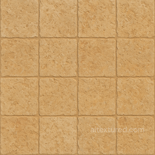 Limestone Tiles Mosaic With Earth Tones And Matte Finish seamless Mosaic PBR texture