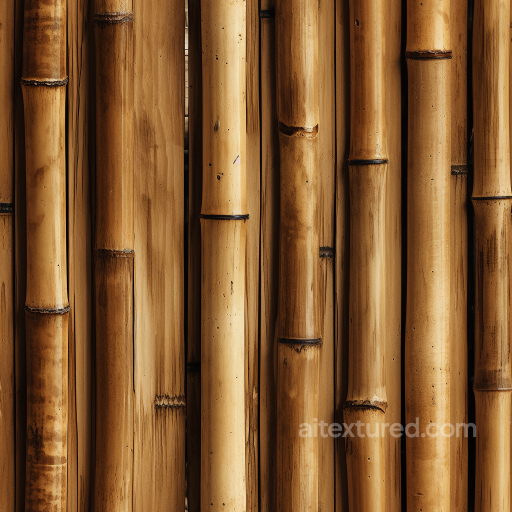 Vertical Polished Bamboo Culms Seamless Texture with Natural Nodes seamless Bamboo PBR texture