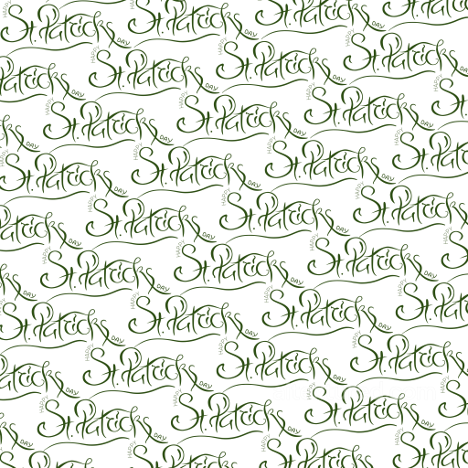 Digital Paper Texture With Hand-Drawn St Patrick Script seamless St patrick digital paper bundle PBR texture