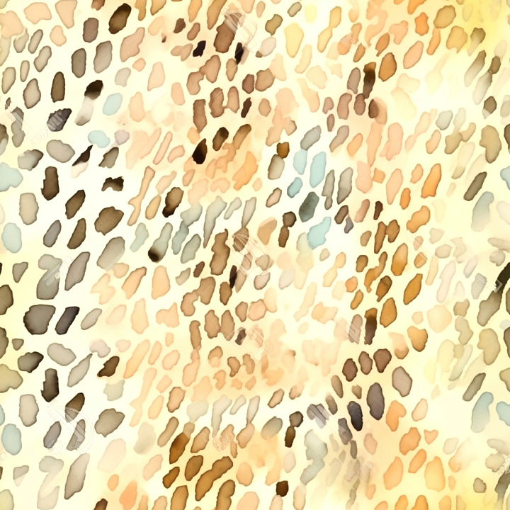 Leopard Print Featuring Soft Blended Organic Spots seamless PBR texture preview