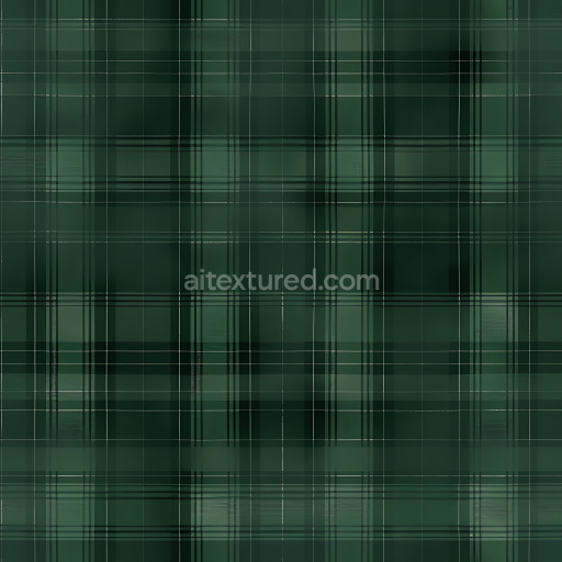 Seamless 3D Brushed Metal PBR Texture with Green Plaid Pattern