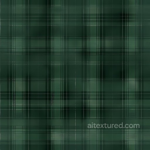 Seamless 3D Brushed Metal PBR Texture with Green Plaid Pattern texture preview