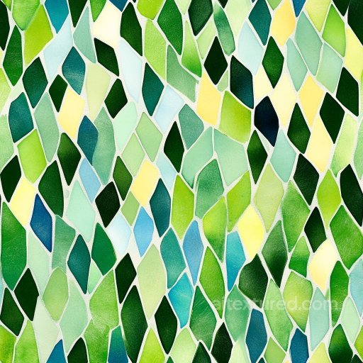 mosaic PBR texture featuring green-yellow irregular glass tiles seamless Mosaic PBR texture