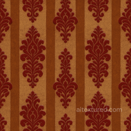 Retro Stripes Wallpaper With Textured Flocked Velvet And Glossy Finish seamless Wallpaper PBR texture