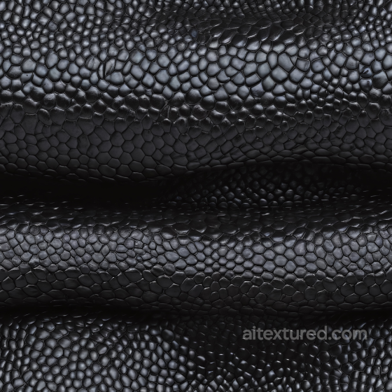 Black Glossy Reptile-Scale Leather Texture with Distinct Scale Pattern Leather texture preview