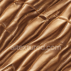 seamless Seamless 3D Quilted Brown Leather PBR Texture with Detailed Stitching and Natural Grain texture 8k free download PBR