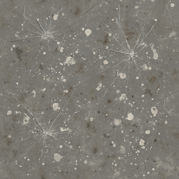 Cracked Glass And Broken Glass Shards With Paint Splatter And Dirt Smud… seamless PBR texture preview