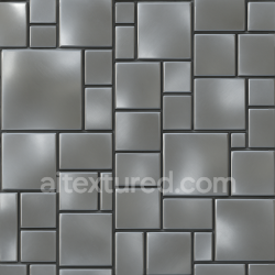 seamless Seamless 3d texture pbr 8k mosaic metallic tesserae with reflective surface and geometric shapes texture 8k free download PBR