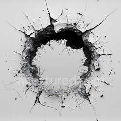 seamless Seamless 3D Cracked Concrete Hole PBR Texture with Exposed Rebar and Detailed Fractures texture 8k free download PBR