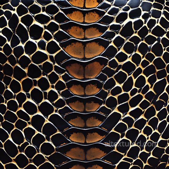 Reptile Skin Texture Featuring Glossy Black And Brown Scales With Organic Pattern Skin texture preview
