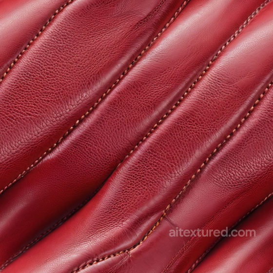 Shiny Red Pebbled Leather Seamless Texture with Quilted Stitches Leather texture preview