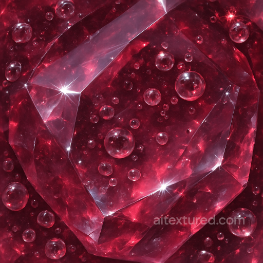Spinel Polished Crystal With Bubble Inclusions And Reflective Surfaces seamless Crystals PBR texture