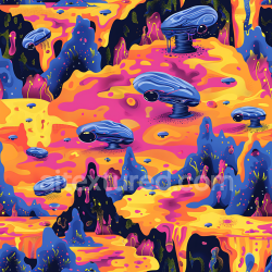 seamless Seamless 3D Stylized Sci-Fi Camouflage PBR Texture with Vibrant Organic Patterns texture 8k free download PBR