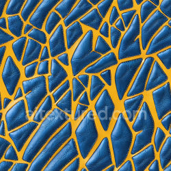 seamless Seamless 3D PBR Textured Blue Pebbled Leather with Yellow Contrast Backing texture 8k free download PBR