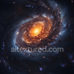 seamless Seamless 3D Spiral Galaxy PBR Texture Featuring Glowing Core and Star Clusters texture 8k free download PBR