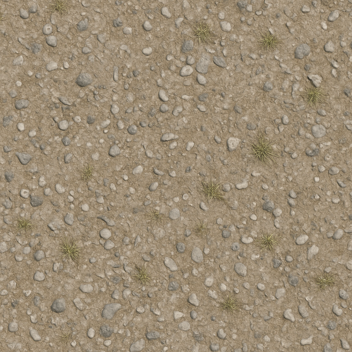 Gravel Compacted With Pebble Embedded And Weathered Edges Natural Aspha… seamless PBR texture preview