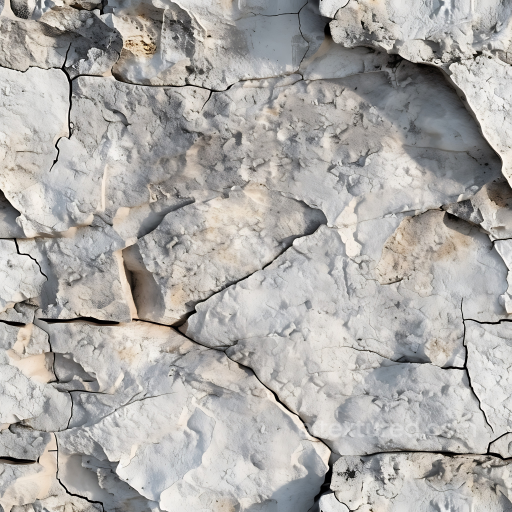Weathered White Limestone Rock PBR Texture with Cracks and Erosion seamless Stone PBR texture