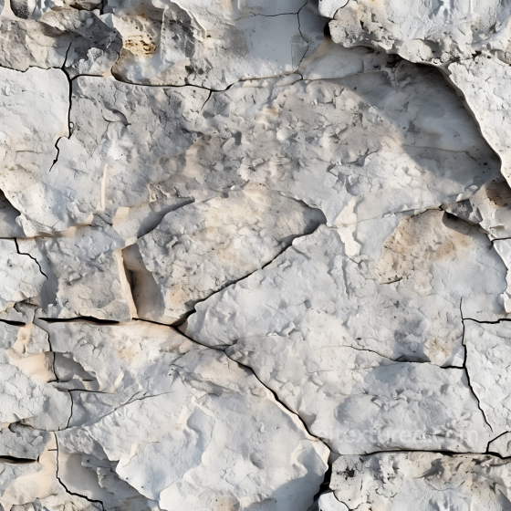 Weathered White Limestone Rock PBR Texture with Cracks and Erosion Stone texture preview