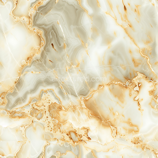 Seamless 3D Crema Bella Natural Marble PBR Texture with Creamy Veins and Polished Finish