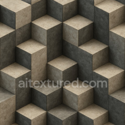 seamless Isometric Cubes Optical Illusion texture 1024x1024 free download PBR