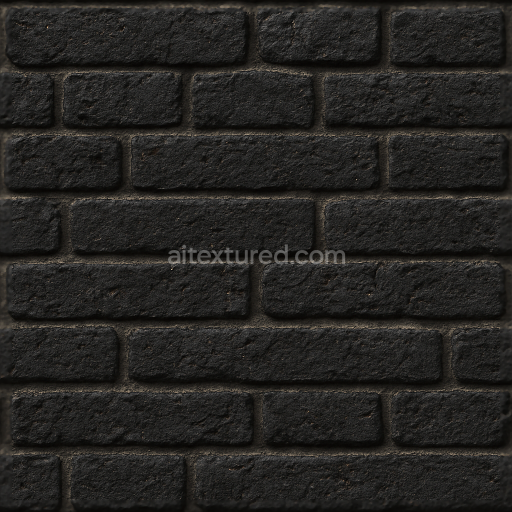 Preview — Seamless burnt brick 3d texture pbr 8k charred rough industrial facade wall