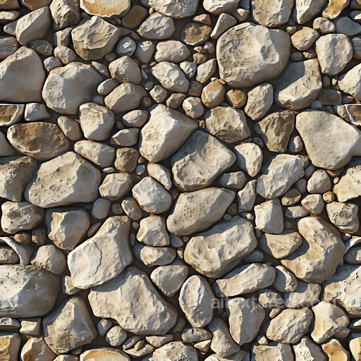 Weathered Pebble Stone Ground Seamless Texture with Earthy Tones seamless Stone PBR texture