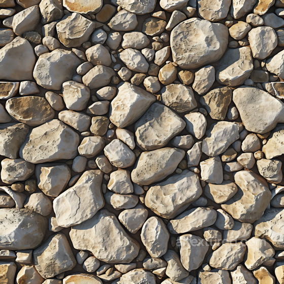 Weathered Pebble Stone Ground Seamless Texture with Earthy Tones Stone texture preview
