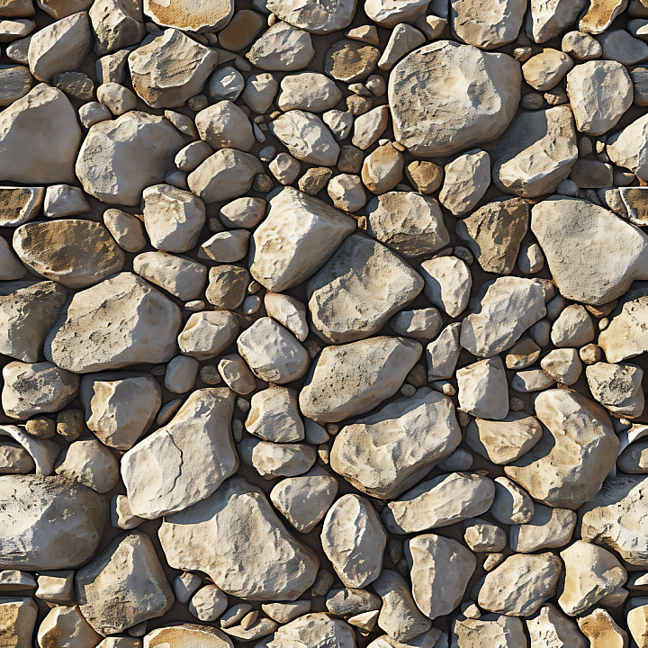 Weathered Pebble Stone Ground with Earthy Tones seamless PBR texture preview
