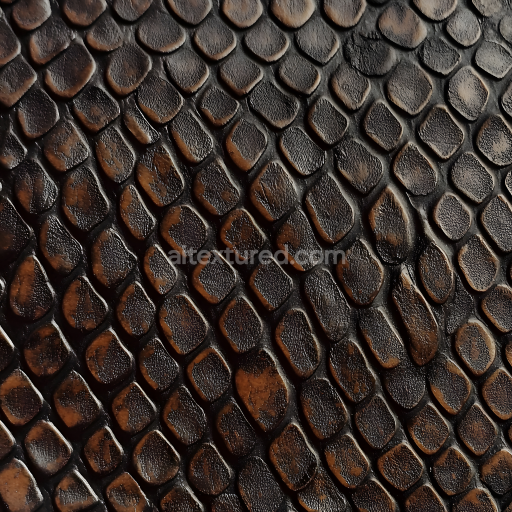 Seamless 3D PBR Reptilian Scaly Skin Texture with Natural Matte Sheen and Depth