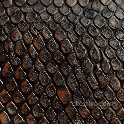 Reptilian Scaly Skin Texture with Natural Matte Sheen and Depth seamless Skin PBR texture