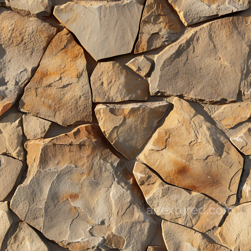 Rough Sandstone Rock Wall PBR Texture with Natural Cracks seamless Stone PBR texture