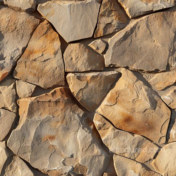 Rough Sandstone Rock Wall PBR Texture with Natural Cracks Stone texture preview