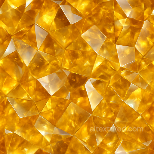 Citrine Polished Crystal Showing Inclusions And Crystal Lattice Structure seamless Crystals PBR texture