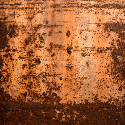 Seamless 3D Rusty Cracked Metal PBR Texture with Corroded Spots and Holes