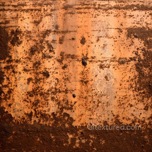 Rusty Cracked Metal PBR Texture with Corroded Spots and Holes seamless Rust PBR texture