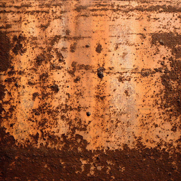 Rusty Cracked Metal with Corroded Spots and Holes seamless PBR texture preview