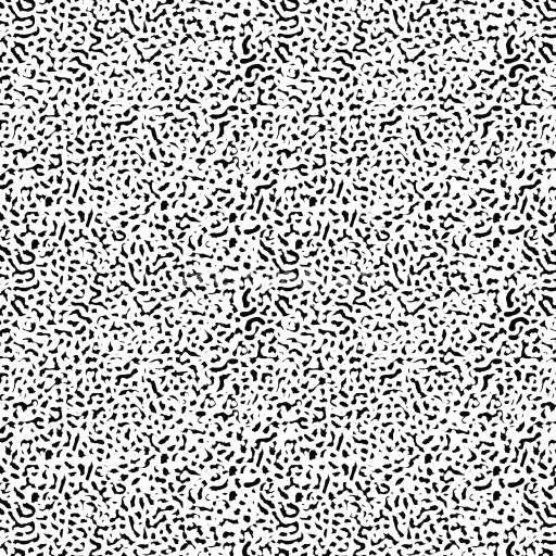 Seamless 3D PBR Texture with White and Black Organic Abstract Pattern