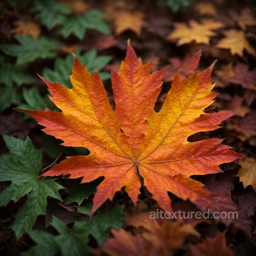 Autumn Maple Leaf Ground Texture for PBR 3D Applications seamless Ground surface PBR texture