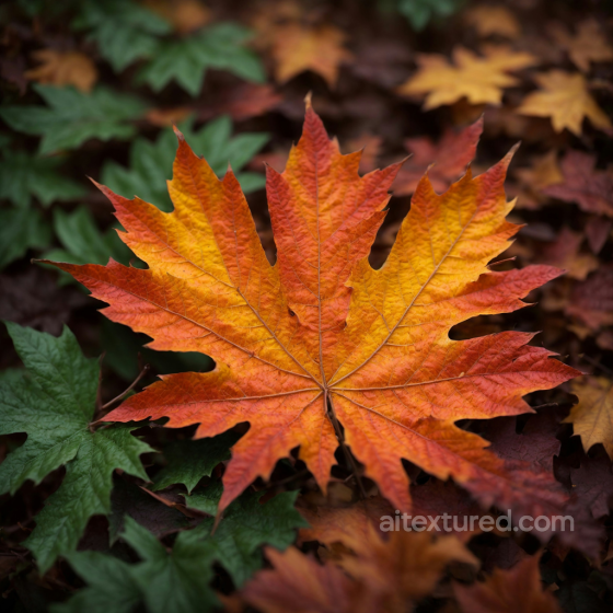 Autumn Maple Leaf Ground Texture for PBR 3D Applications Ground surface texture preview