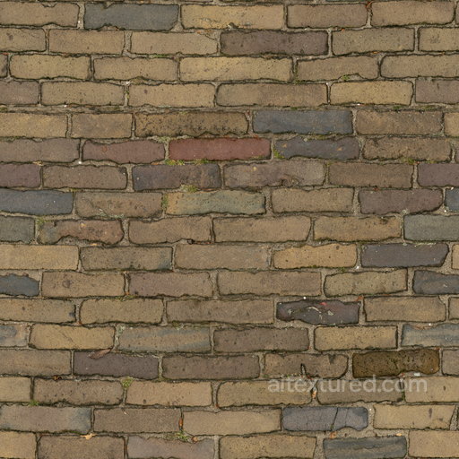 Smooth Aged Worn seamless Brick PBR texture