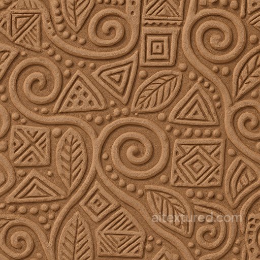 Patterned Clay Seamless Texture seamless Basic-materials PBR texture