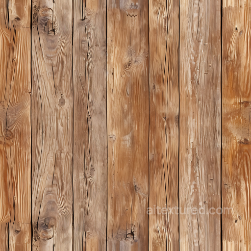 Weathered Pine Wood Planks Texture with Natural Grain and Knots seamless Wood PBR texture