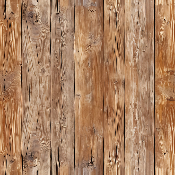 Weathered Pine Wood Planks with Natural Grain and Knots seamless PBR texture preview