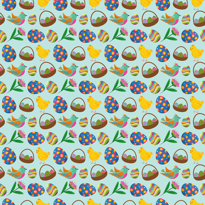 All Christmas Digital paper of Colorful Easter Digital Paper with Eggs… seamless PBR texture preview